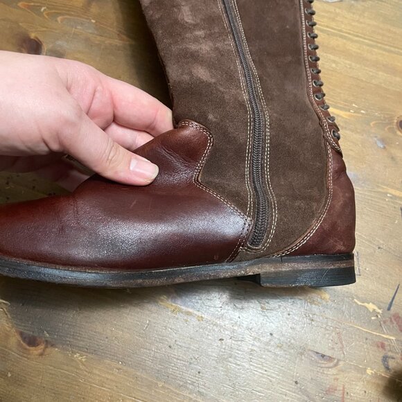 1958 Hush Puppies Genuine Leather and Suede Style Lace Up Boot Women's Size 6.5 - Picture 12 of 13